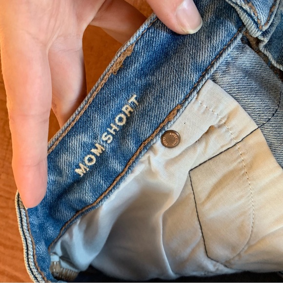 AEO Multi Media Patchwork Mom Shorts